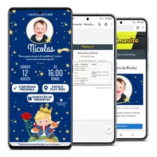 Convite Interativo Com Foto - Pequeno Príncipe -sistema Conf