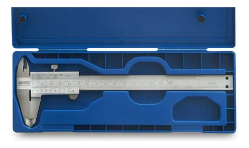 Calibre Metalico Escala Vernier Y Mm Mecanico Bremen 150mm 7117