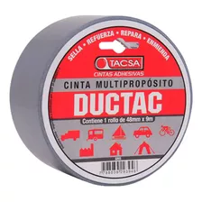 Cinta Multiproposito Tacsa Ductac Tape 48 Mm X 9 Mts Color Gris