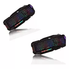 Kit 2 Teclado Gaming Tco-803 Usb Ouro Naja Mitsushiba