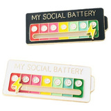 My Social Battery Pin Mi BaterÃ­a Social Regalo Broche
