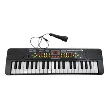 Piano Teclado Musical Con Micrófono Niños Luz Juguete