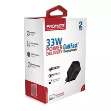 Promate Powerport-33.eu-bk Cargador Pared 33w Usb-c/a Qc3.0