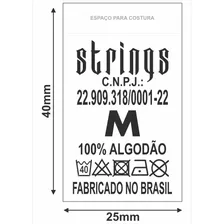 1000 Etiquetas De Composição Em Nylon 25mm X 40mm