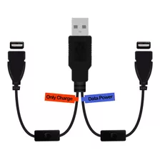 Motong Cable Divisor Usb A 2.0 Y Con Interruptor De Encendid