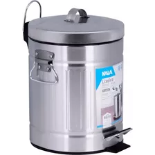 Lixeira Retro Inox 5 Litros Kala - 246199