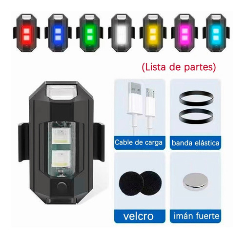 Estrobo Luces Led Recargable Auto Moto Bici Drones Foto 6