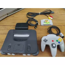 Nintendo 64 C/ Super Mario 64 + 1 Controle E Cabos Originais