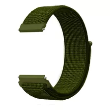 Pulseira Nylon Loop Encaixe Universal 22mm Todas As Cores Cor Verde Militar Largura 22 Mm