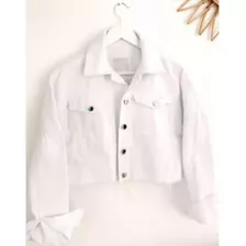 Campera Blanca Hombros Caídos