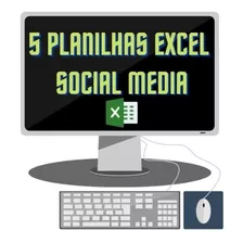 Pack Pacote 5 Planilhas Excel Mídias Sociais Para Freelancer