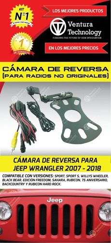Cmara De Reversa Base Metalica Radio Jeep Wrangler 2007-18 Foto 9