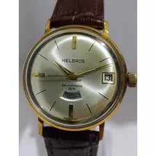 Fino Reloj Alemán Helbros Automático '60s Antíguo Hermoso 