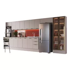 Cozinha Compacta Completa 9 Peças Micro Forno + Cristaleiro