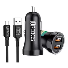 Carregador Veicular Turbo Tipo Usb C Motorola Samsung Xiaomi