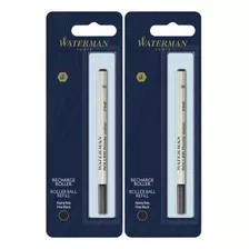 Waterman (r) Recambio, Punta Fina, 0.020 in, Negro (paquete 