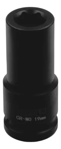 Tubo Largo Bremen Hexagonal Encastre 3/4 Alto Impacto 19mm Color Negro