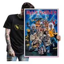 Placa Decorativa Classicos Do Rock Iron Maiden Tam A2 11