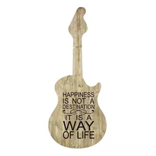 Quadro Placa Decorativa Formato - Guitarra Way Of Life