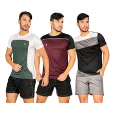 Kit 3 Camisetas Dry Fit Treino Anti Suor Camisas Masculina