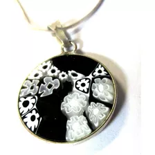 Dije De Murano Y Cadena De Plata 925