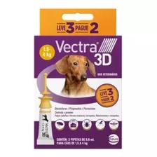 Pipeta Antiparasitário Carrapato Ceva Vectra 3d Cães 1-4kg