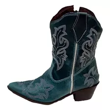 Bota Country Feminina Helazza Cano Curto Ref 03 Verde