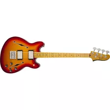 Fender Starcaster Bass 1/2 Caja Bajo 4 Cuerdas 2 X Hb Maple Color Aged Cherry Burst Orientación De La Mano Diestro