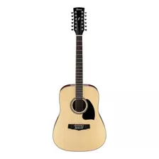 Guitarra Acústica Ibanez Pf1512 Para Diestros Natural Brillante