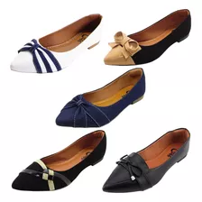 Kit 5 Pares Sapatilha Feminina Mule Salome Mocassim Atacado