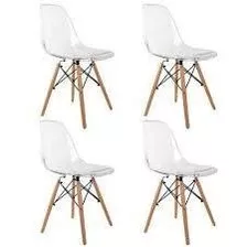 Kit 4 Cadeiras Jantar Empório Tiffany Transparente Originais
