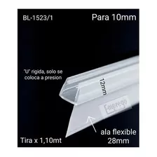 Burlete Mampara/vidrio/blindex/puerta 10mm-ala 28mm(2,20)