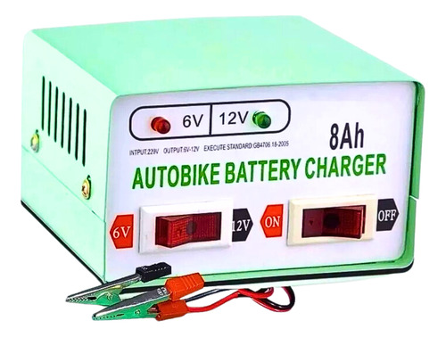 Cargador Batería Moto Auto Scooter 6v-12v 8 Amp Universal