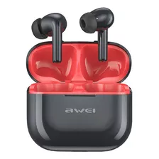 Audifonos Awei T1 Pro Tws In Ear Bluetooth Negro + Rojo