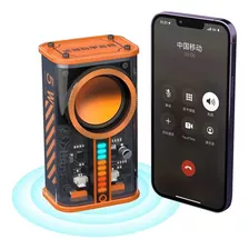 Caixa De Som Bluetooth K07 Laranja Cyberpunk Mecha Tws 5w