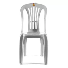 Kit 10 Cadeiras De Plástico Bistrô Resistente Suporta 182kg