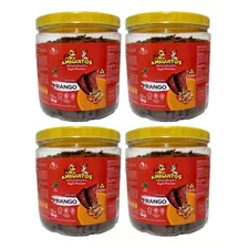 Kit Bifinho Petisco Para Cães Amiguitos Frango Pote 1kg 4un