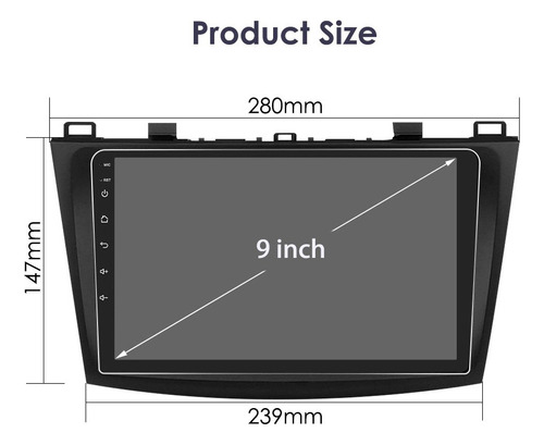 Radio Estreo Automtica Android Gps Para Mazda 3 Mazda3 201 Foto 3