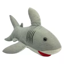 Brinquedo De Pelúcia Tubarão Cinza 45cm