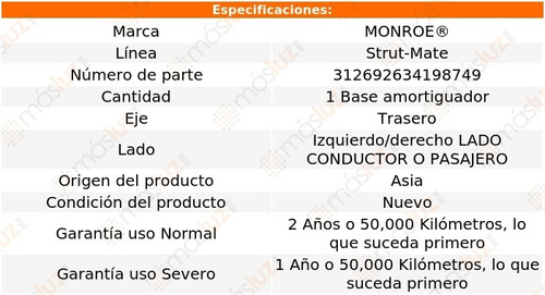 (1) Base Amortiguador Strut-mate Izq/der Tra 318is Bmw 91/98 Foto 3