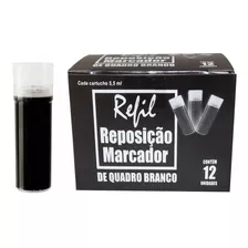 Refil Recarga Para Marcador De Quadro Branco Caixa C/ 12 Un. Cor Da Tinta Preto