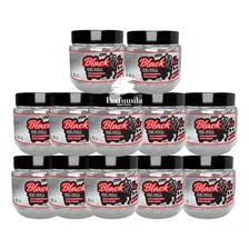 Kit 12 Gel Cola Cabelo Black Fix 250gr Tampa Rosca