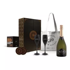 Box Champagne Baron B 750ml Regalo Copas Negras Exp