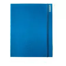 Caderno Colegial Capa Dura Escolar 1 Matéria Azul Container 