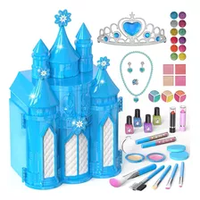 Maquillaje Lavable Juguete Niña Estuche Castillo Tipo Frozen