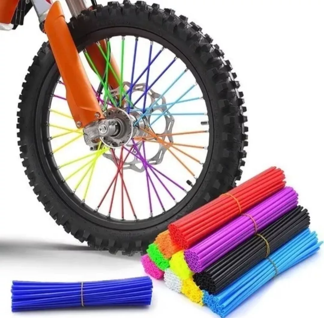 Set Cubre Rayos Motocicleta Colores Bicicleta Rg_imports
