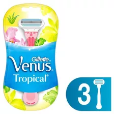 Aparelho Feminino Venus Tropical Gillette Com 3 Unidades