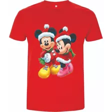 Camisetas Navideñas Mickey Mouse Minnie Navidad Adulto Niños