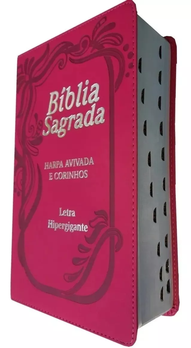 Bíblia Sagrada Feminina Letra Hipergigante Harpa Corinhos