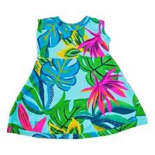 Vestido De Bebe Menina Verão Fresquinho D Malha Com Faixinha